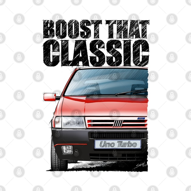 Boost that Classic Fiat Uno Turbo by stefansautoart