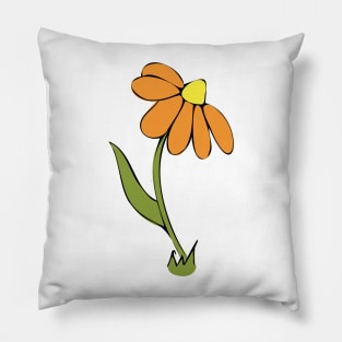 Daisy Whimsical Cartoon Illustration Happy Colours Pillow