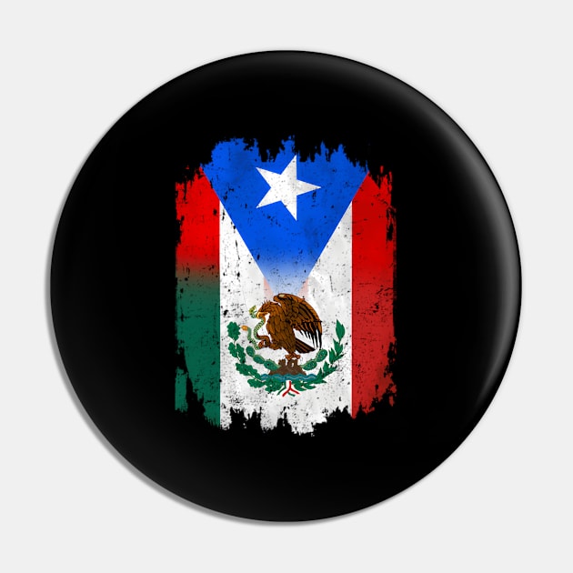 Mexirican Mexico Flag Puerto Rico Flag Boricua Chicano Pin by jasper-cambridge