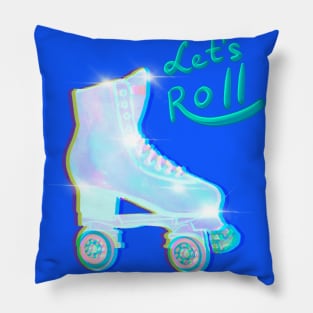 Let's roll Impala holographic quad roller skates Pillow