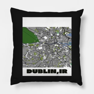 Dublin map Pillow