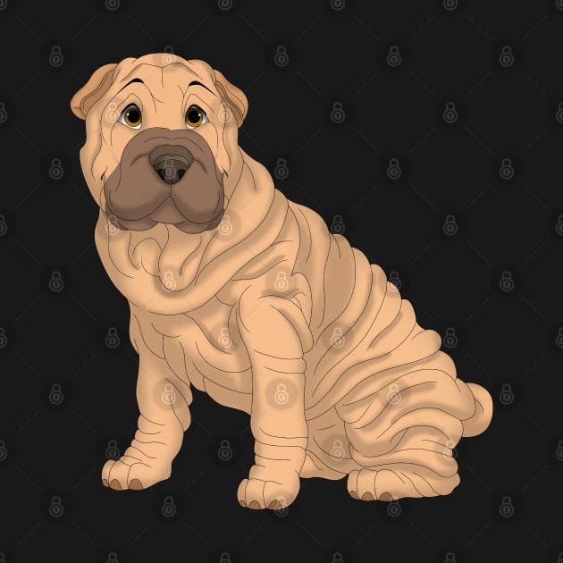 Fawn Shar-Pei Dog by millersye