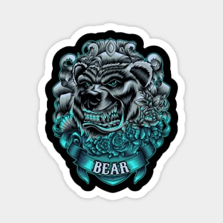 Angry Bear Illustration Magnet