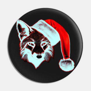 Glowing Christmas Fox Pin