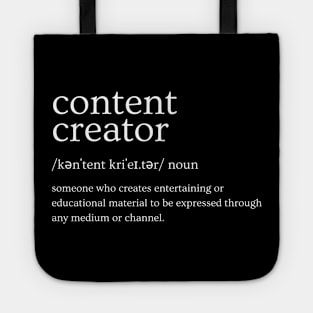 Content Creator - Definition Tote