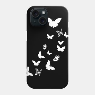 butterflies silhouette Phone Case