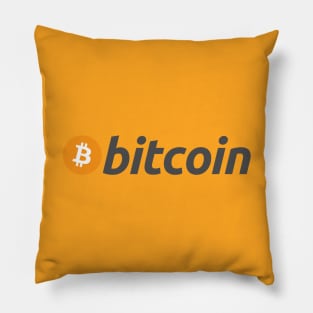 Bitcoin Logo With Name Pillow