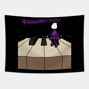 Piano life girl Tapestry