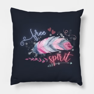 Free Spirit Boho Feather Pillow