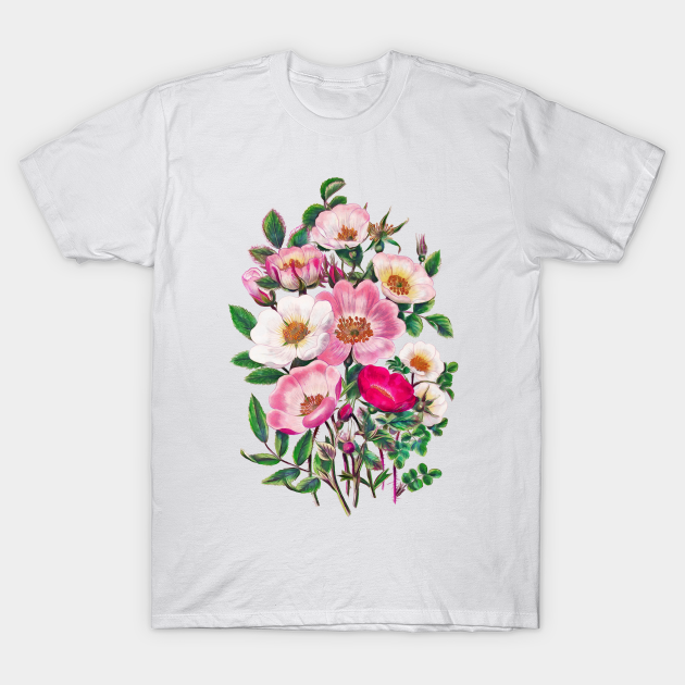 Wild roses - Roses - T-Shirt | TeePublic