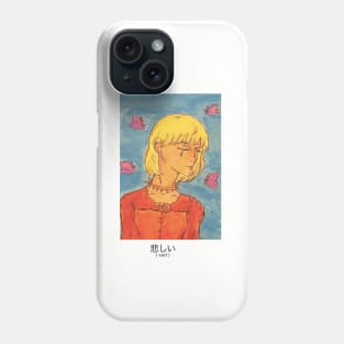 Cute Anime Blonde Girl Crying Phone Case