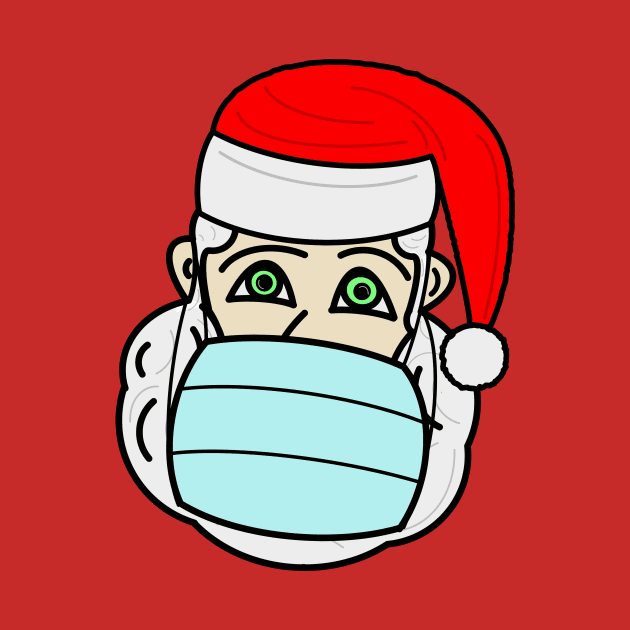 Santa Claus with a face mask by Artemis Garments