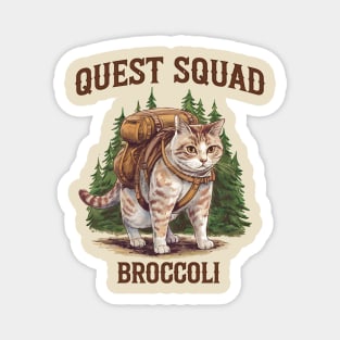 Quest Fantasy Squad Broccoli Funny Cat Magnet