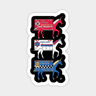 Emergency Responder Unicorns Magnet