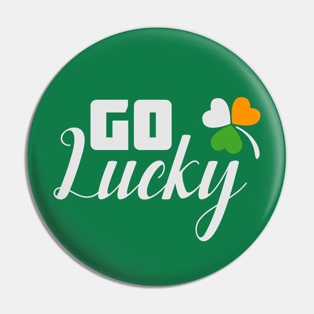 Go Lucky with shamrock in Irish flag colors Pin by Toogoo