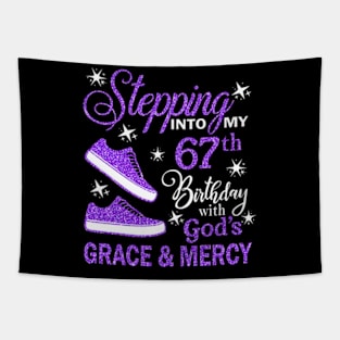 Stepping Into My 67th Birthday With God's Grace & Mercy Bday Tapestry