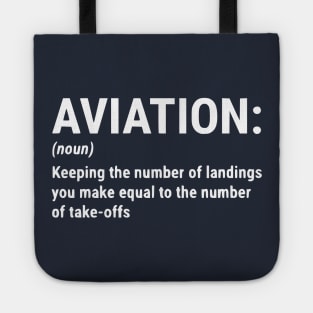 Funny Aviation Definition Pilot Gift T-shirt Tote