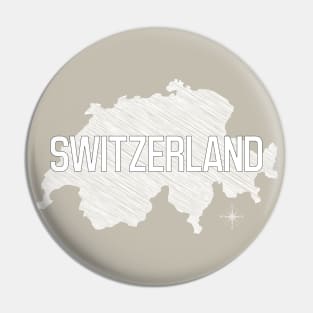 Country Wall Decor Switzerland Black and White Art Canvas Poster Prints Modern Style Painting Picture for Living Room Cafe Decor World Map Pin