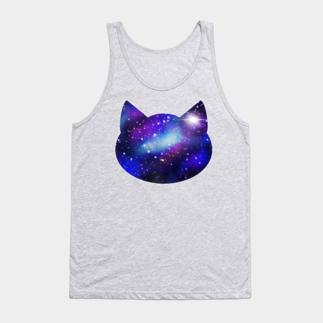 Womens Galaxy Cat Head Silhouette Galaxy Cat Tank Top Teepublic