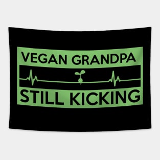 Vegan Heartbeat Vegetarian Grandpa Grandparents Gift Tapestry