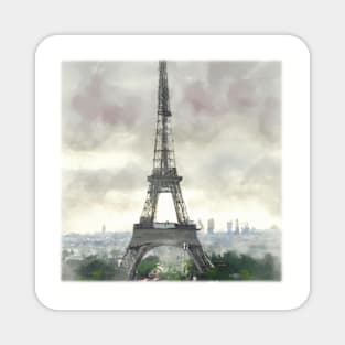 Watercolor Eiffel Tower Magnet