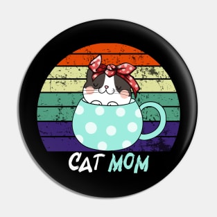 Funny Cat Mom Pin