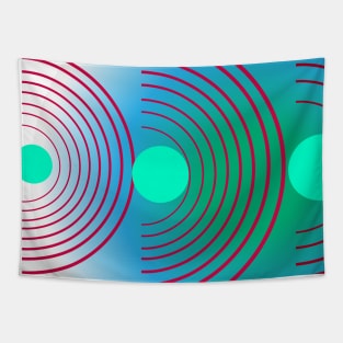 Abstract Contrast Circles tone Tapestry