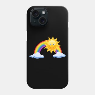 Colorful Rainbow & Sun Phone Case