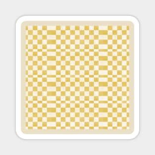 Yellow Checker Pattern Magnet