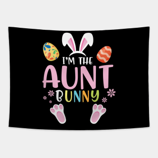 Flower Eggs Happy Easter Day To Me You I'm The Aunt Bunny Tapestry