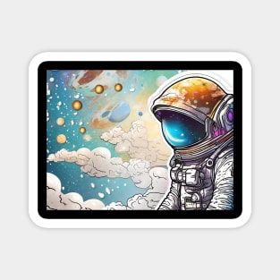 Cinema 4D Illustration: Halo Astronaut Amidst Venusian Clouds (541) Magnet