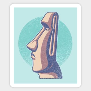 MOAI - Emoji - Easter Island - Rapa Nui - Sticker | Magnet