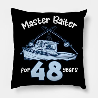 Master Baiter Tee Fishing Hook Bass Fishing Custom Fathers Day Tee Fisherman Gift Funny Dad Tee copy Pillow