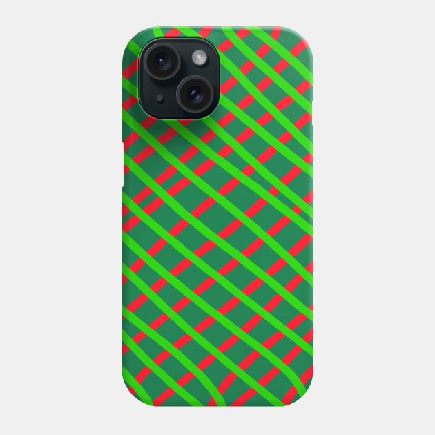 Red and green stripes Phone Case by Lucy