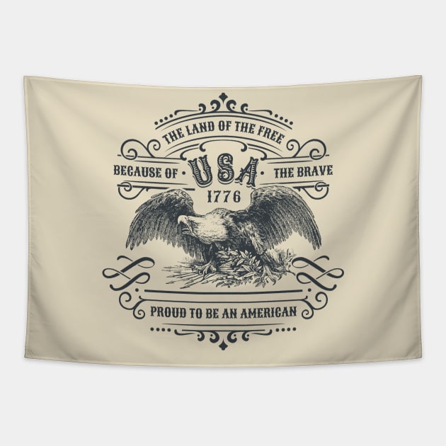 America 1776 Land Of The Free Tapestry by Designkix