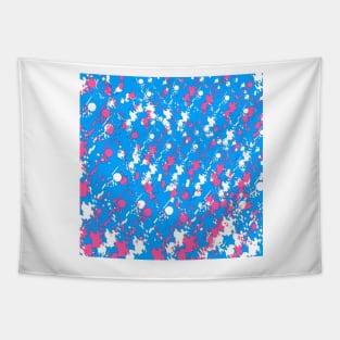 Pink on blue Tapestry