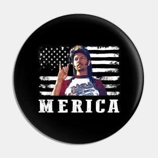 Distressed American Flag Merica Legend Pin