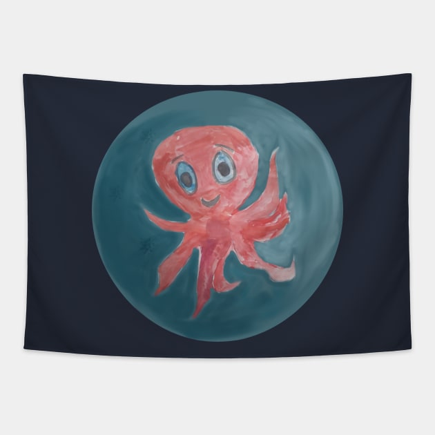 Baby Octopus Tapestry by TenomonMalke