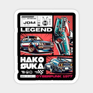 Retro Comic Book Hakosuka JDM Japanese Cyberpunk Magnet