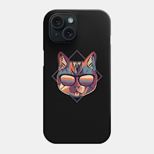 Cool retro cat Phone Case