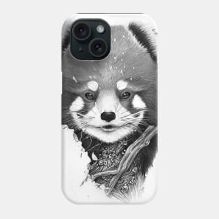 Red Panda Animal Wild Nature Illustration Line Epic Illustration Line Art Phone Case