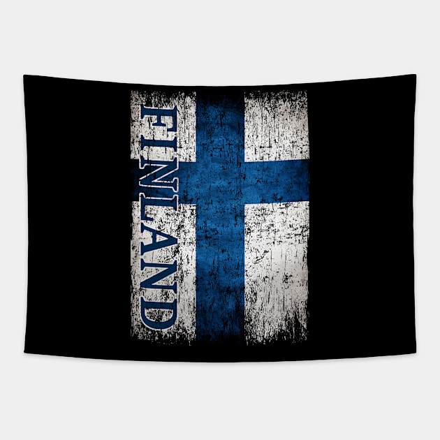 Finland Flag Gift Women Men Children Finland Retro Vintage Tapestry by Henry jonh