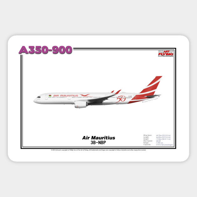 A350-900 AIR MAURITIUS STICKER AIRBUS