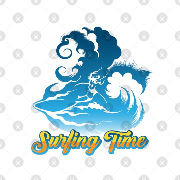 Surfing Time Illustration by devaleta