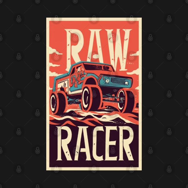 Raw Racer Desert Racing Car Art by Abeer Ahmad