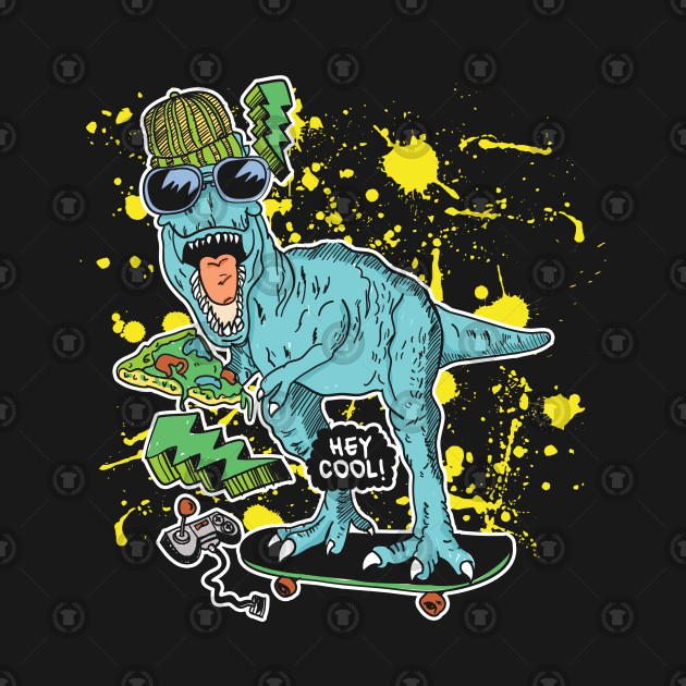 Dino Skateboarding Skateboard Dinosaur T Rex Animal Dinosaur T
