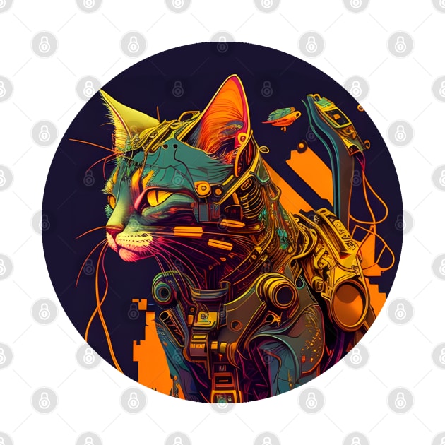 Cyberpunk Cool Cat - Love Cats by Wesley Mcanderson Jones