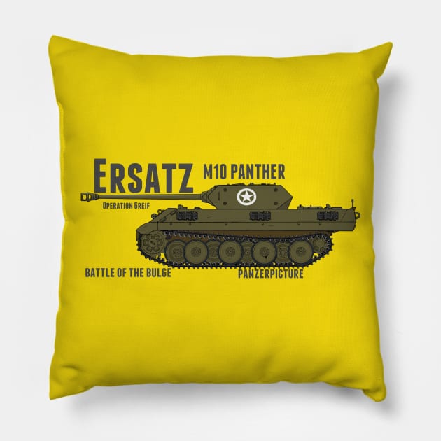 Ersatz M10 Panther. Pillow by Panzerpicture