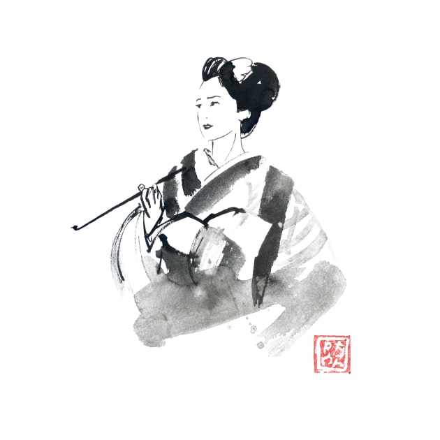 smoking geisha by pechane