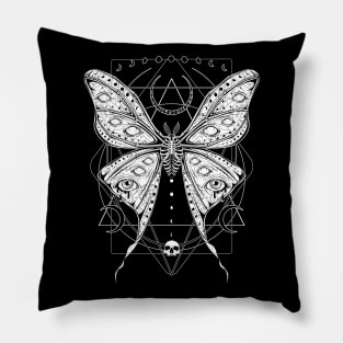 Macabre Luna Moth Pillow